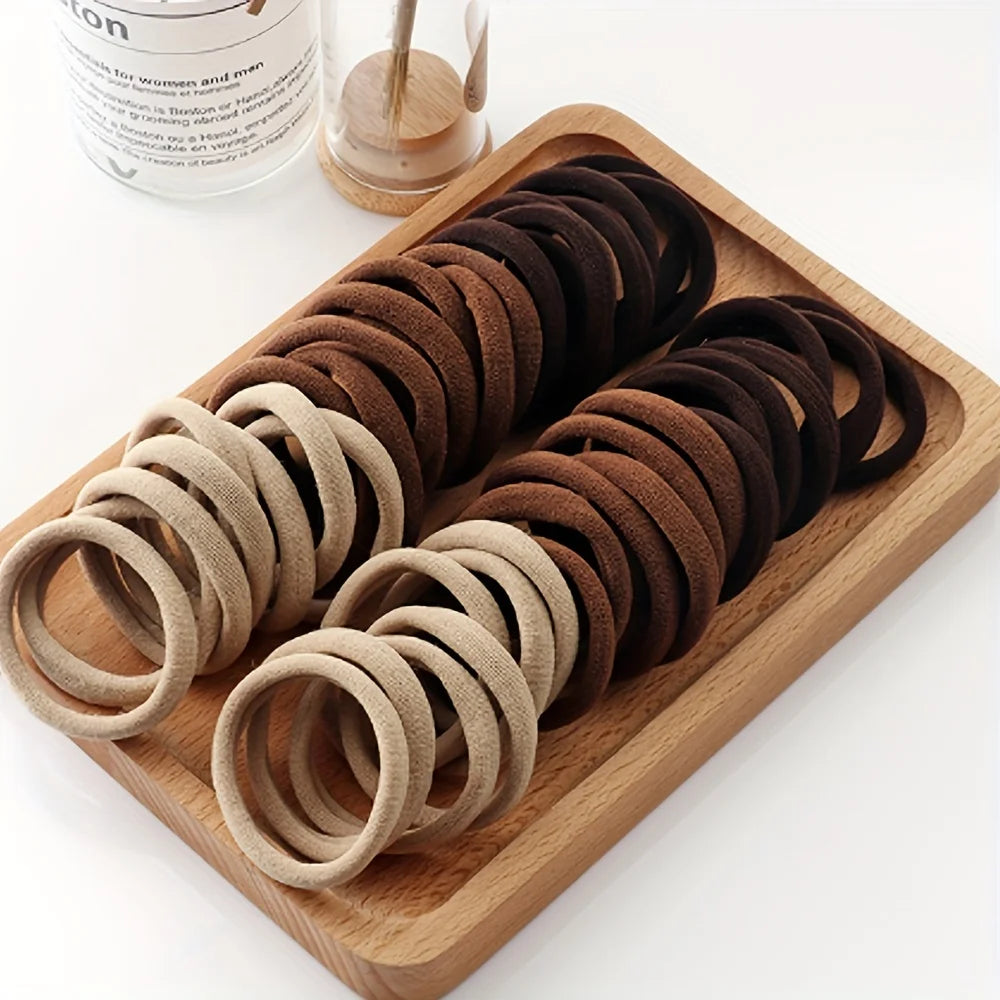 50/100pcs Soft Elastic Hair Ties Hair Bands Decorative Hair Accessories Set For Baby Girls