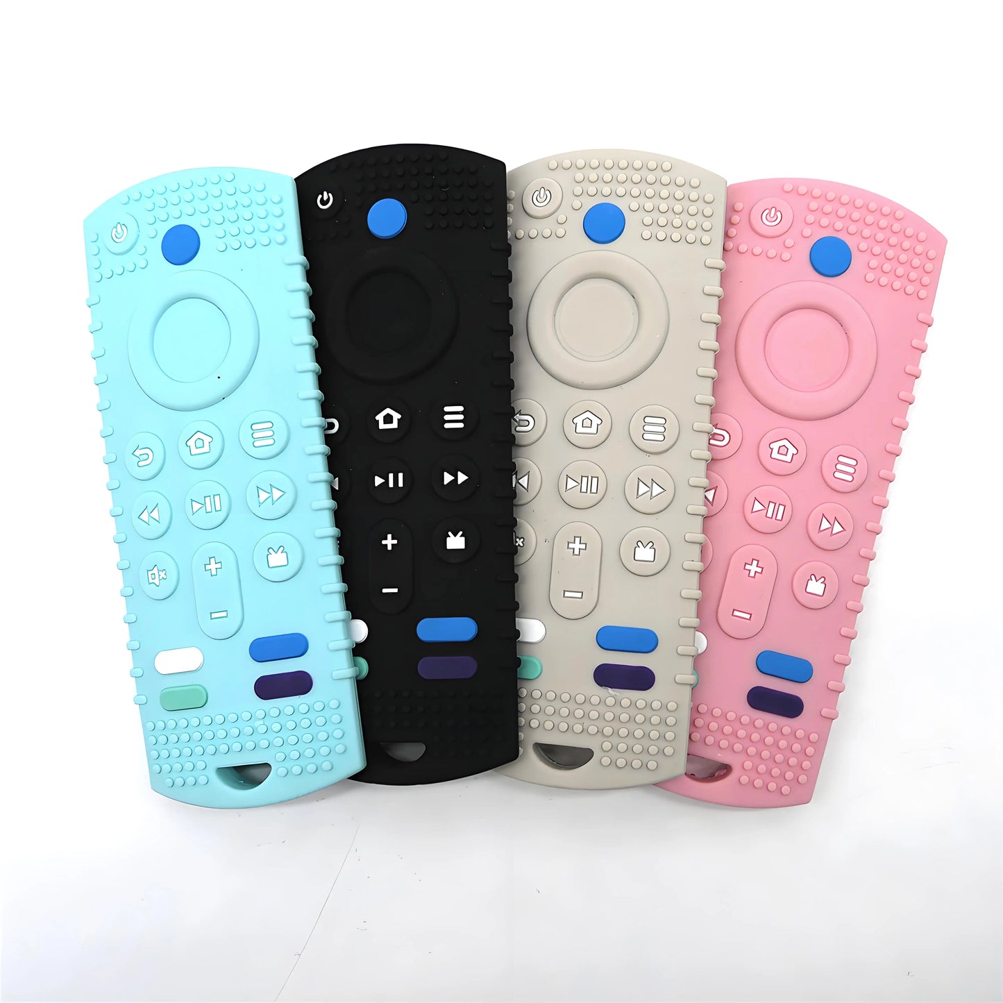 Silicone Baby Teether Soothing Teether Early Educational Sensory Toys for Infant Teether Remote Control Shape