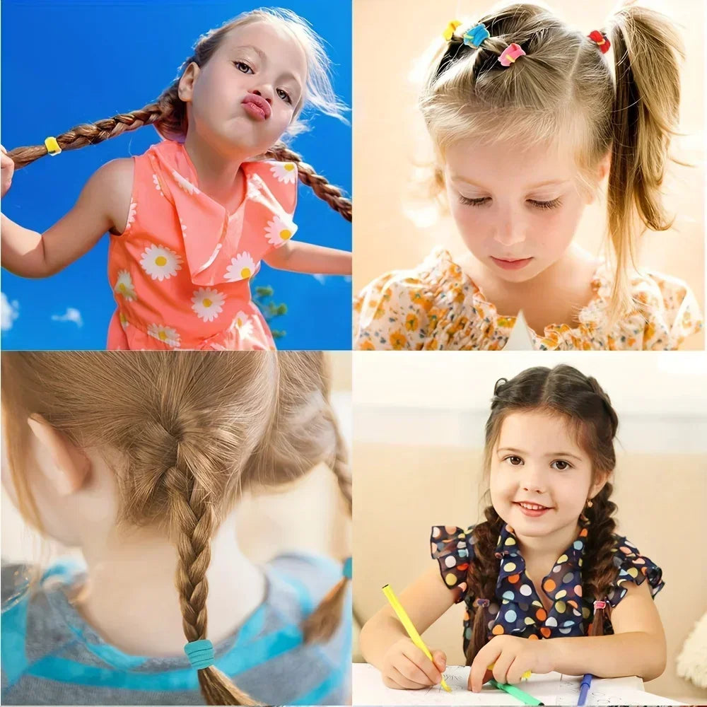 50/100pcs Soft Elastic Hair Ties Hair Bands Decorative Hair Accessories Set For Baby Girls