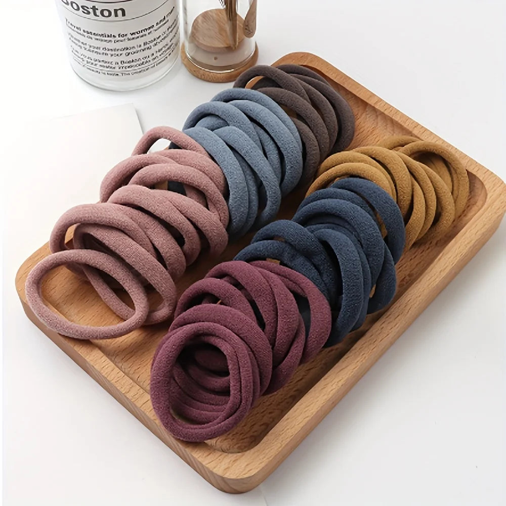 50/100pcs Soft Elastic Hair Ties Hair Bands Decorative Hair Accessories Set For Baby Girls