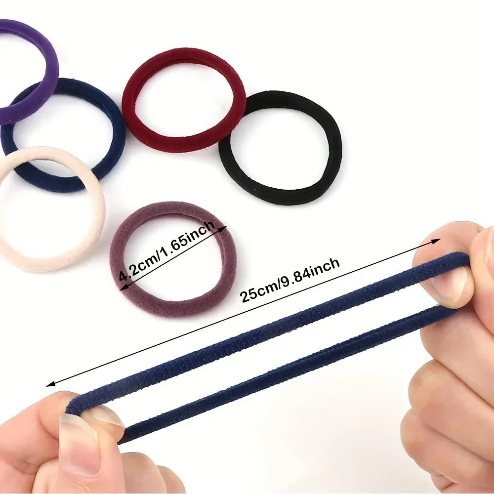 50/100pcs Soft Elastic Hair Ties Hair Bands Decorative Hair Accessories Set For Baby Girls
