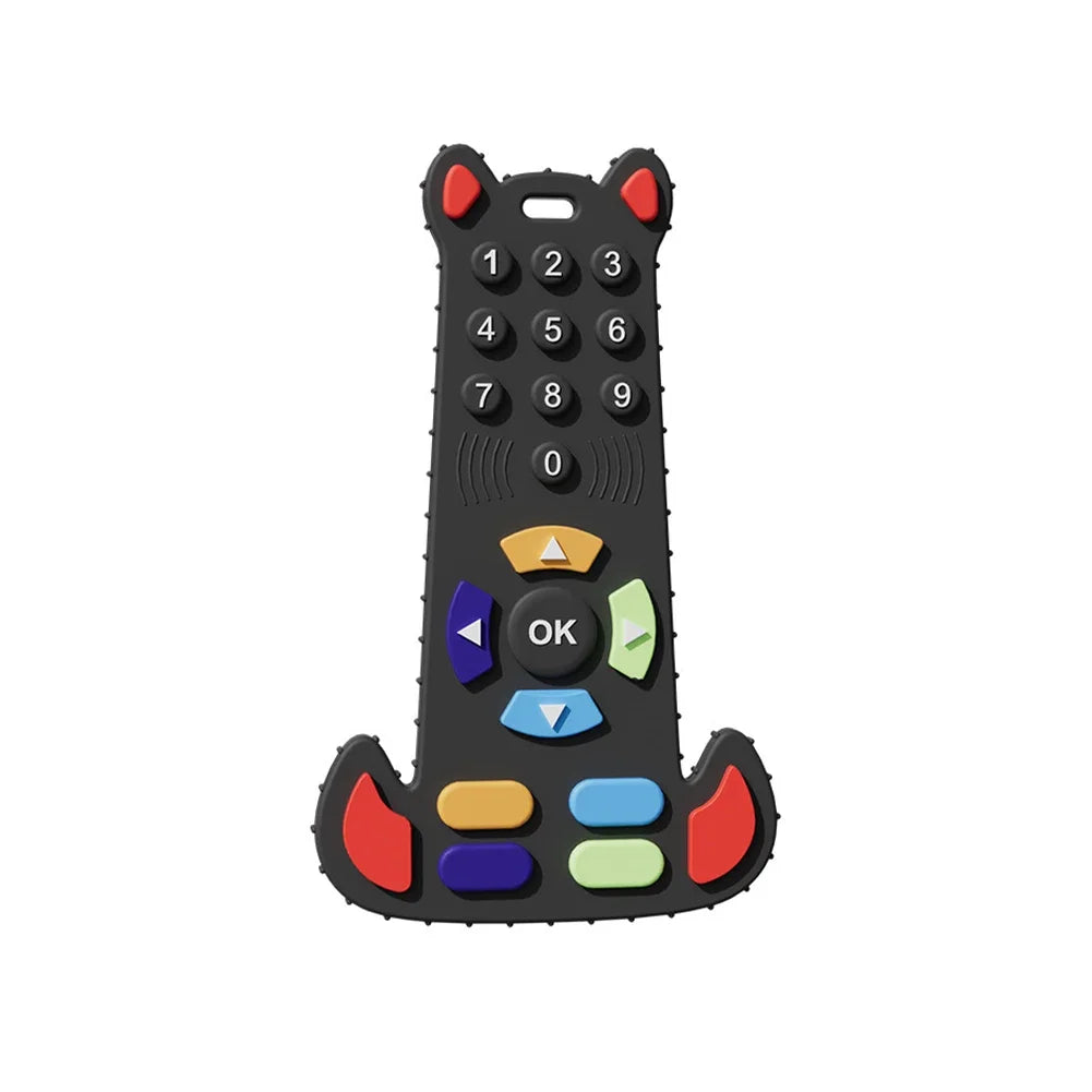 Baby Silicone Teether Toys Remote Control Shape Teether Rodent Gum Pain Relief Teething Toy Kids Sensory Educational Healthcare