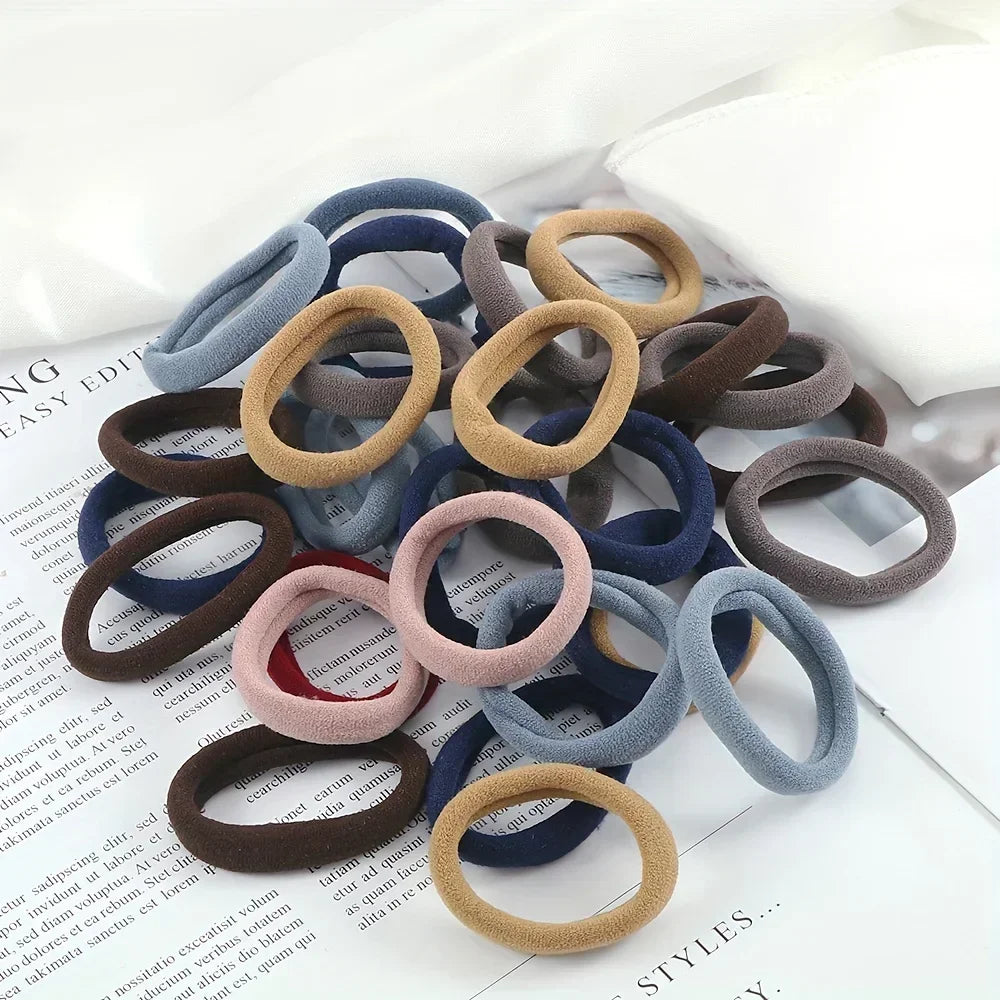 50/100pcs Soft Elastic Hair Ties Hair Bands Decorative Hair Accessories Set For Baby Girls