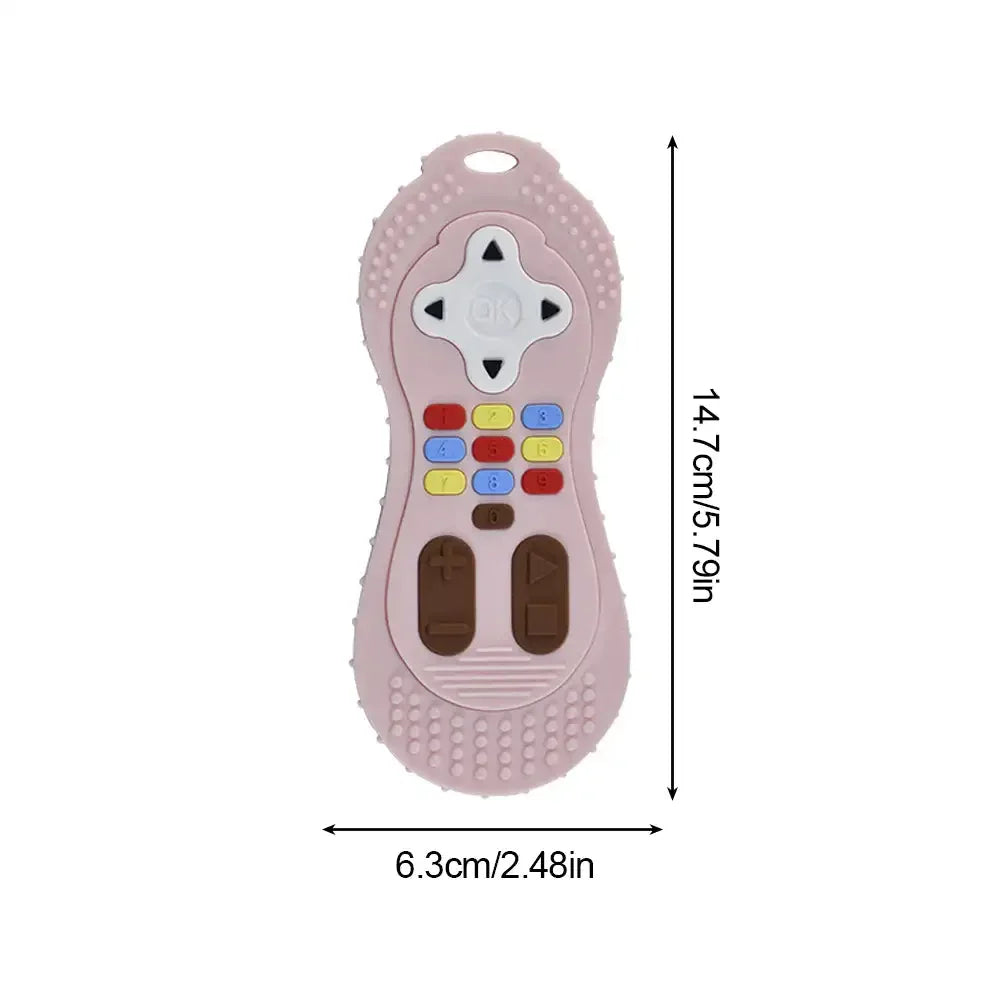 Baby Silicone Teether Toys Remote Control Shape Teether Rodent Gum Pain Relief Teething Toy Kids Sensory Educational Healthcare