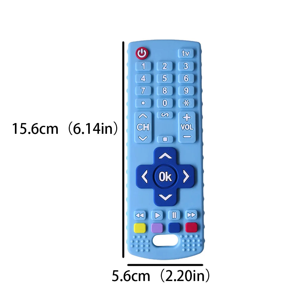 Silicone Baby Teether Soothing Teether Early Educational Sensory Toys for Infant Teether Remote Control Shape
