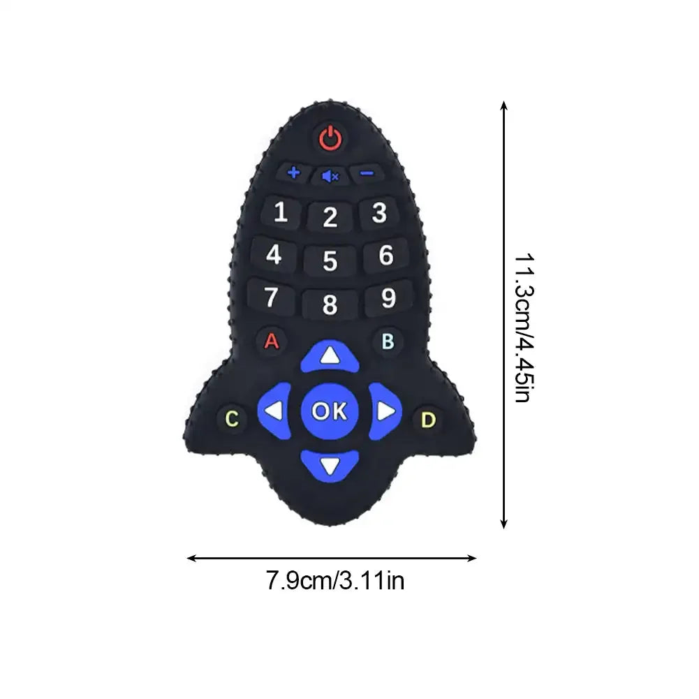 Baby Silicone Teether Toys Remote Control Shape Teether Rodent Gum Pain Relief Teething Toy Kids Sensory Educational Healthcare