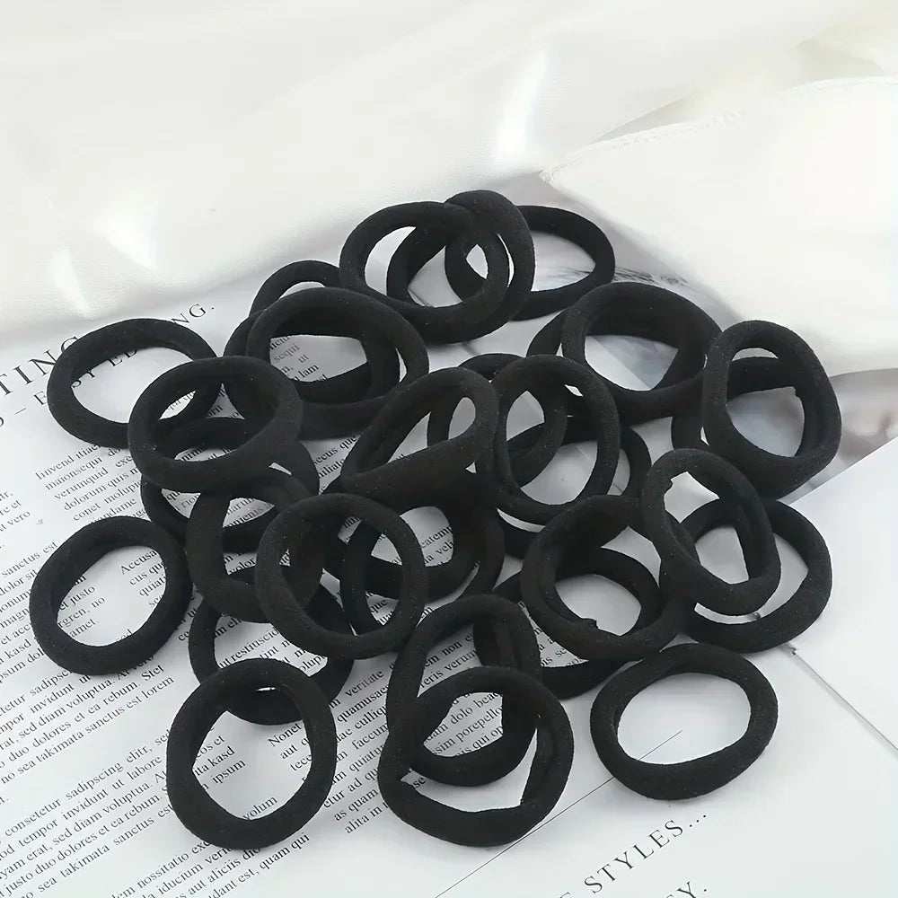 50/100pcs Soft Elastic Hair Ties Hair Bands Decorative Hair Accessories Set For Baby Girls