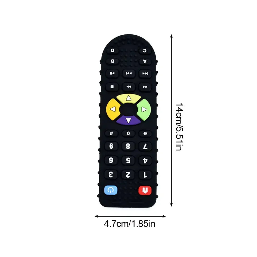 Baby Silicone Teether Toys Remote Control Shape Teether Rodent Gum Pain Relief Teething Toy Kids Sensory Educational Healthcare