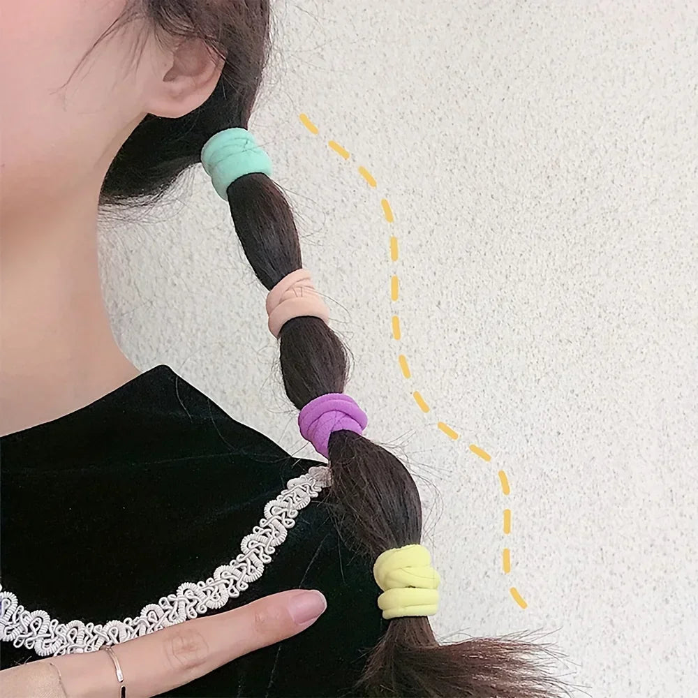 50/100pcs Soft Elastic Hair Ties Hair Bands Decorative Hair Accessories Set For Baby Girls