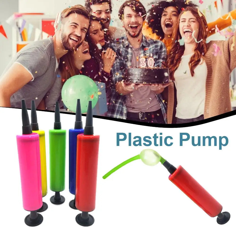 1Pcs Balloon Pump Balloon Inflator Hand Push Air Pump Wedding Birthday Party Kids Baby Shower Balloon Accessories Tools