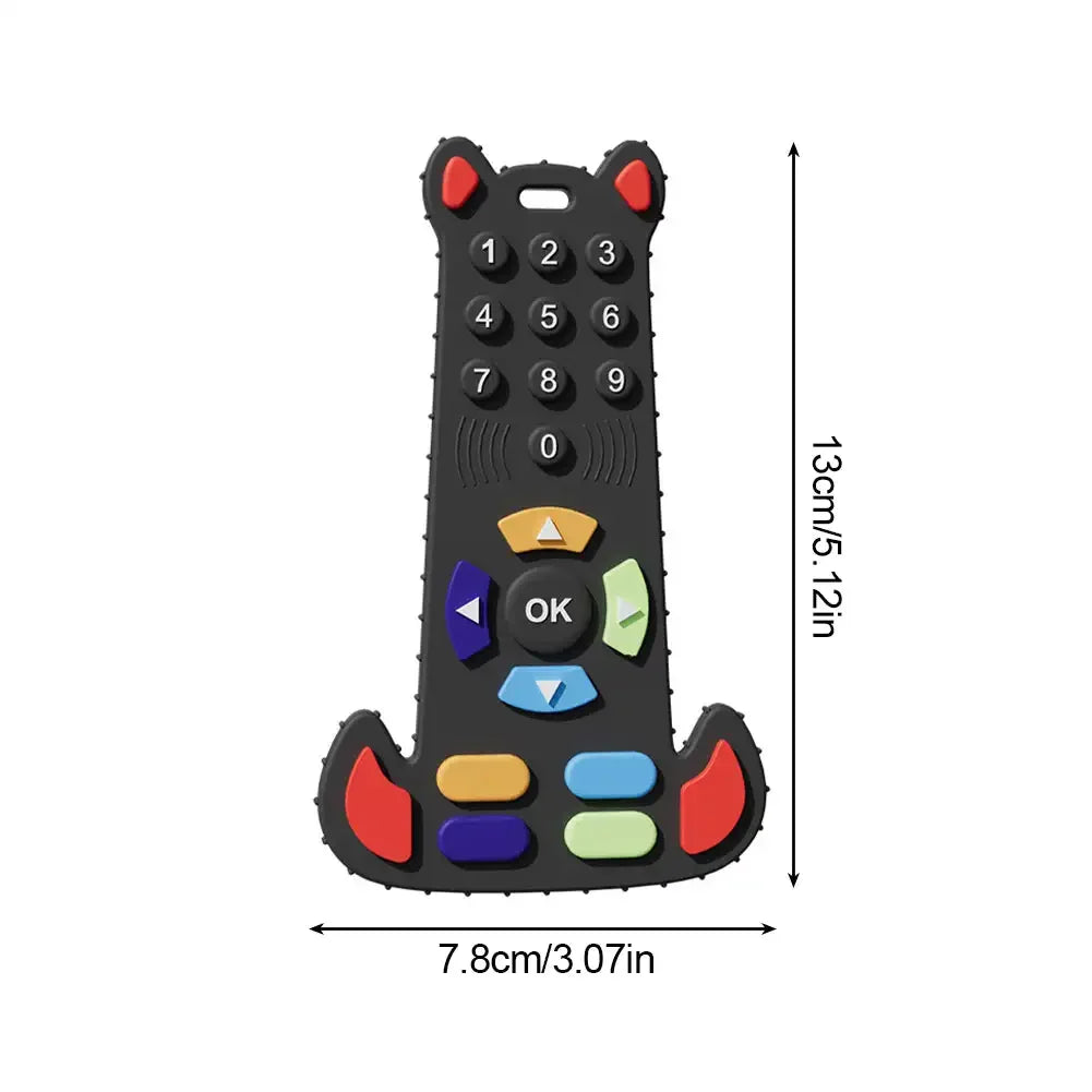 Baby Silicone Teether Toys Remote Control Shape Teether Rodent Gum Pain Relief Teething Toy Kids Sensory Educational Healthcare