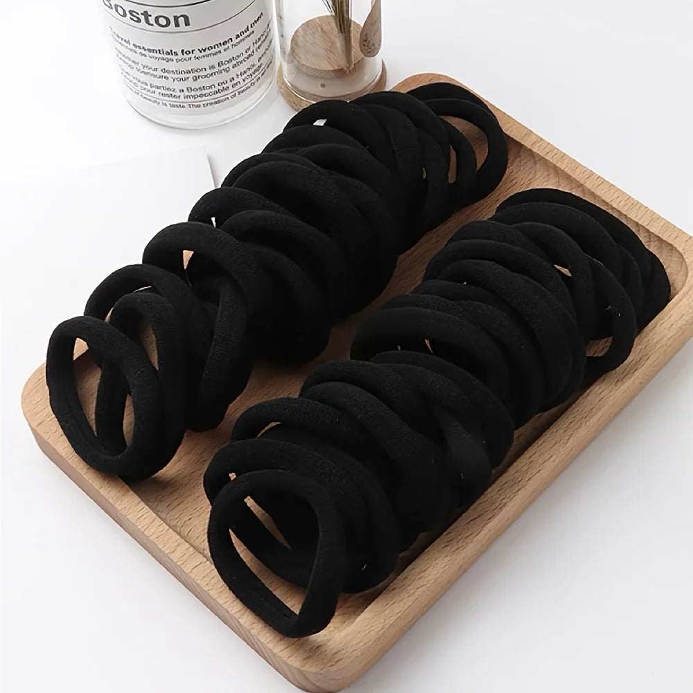 50/100pcs Soft Elastic Hair Ties Hair Bands Decorative Hair Accessories Set For Baby Girls