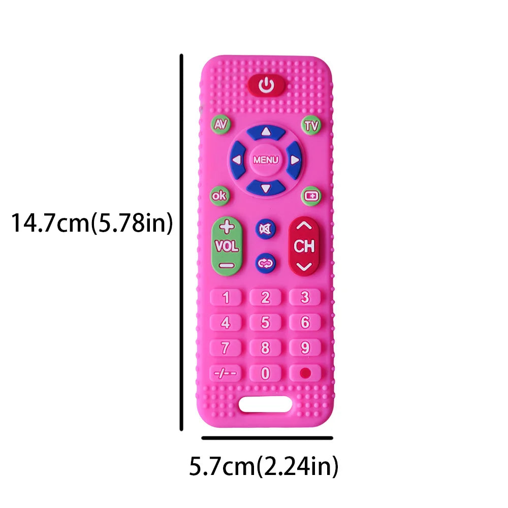 Silicone Baby Teether Soothing Teether Early Educational Sensory Toys for Infant Teether Remote Control Shape